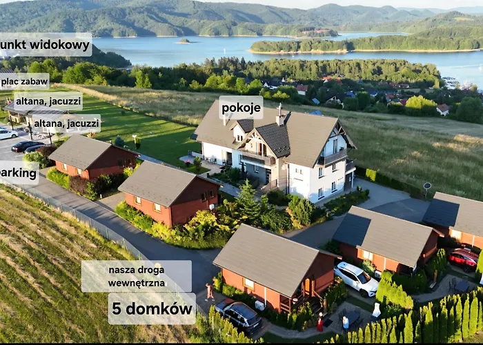 ,,KICZARADomki w centrum Polańczyka widok na Jezioro Solińskie i góry601-806-454